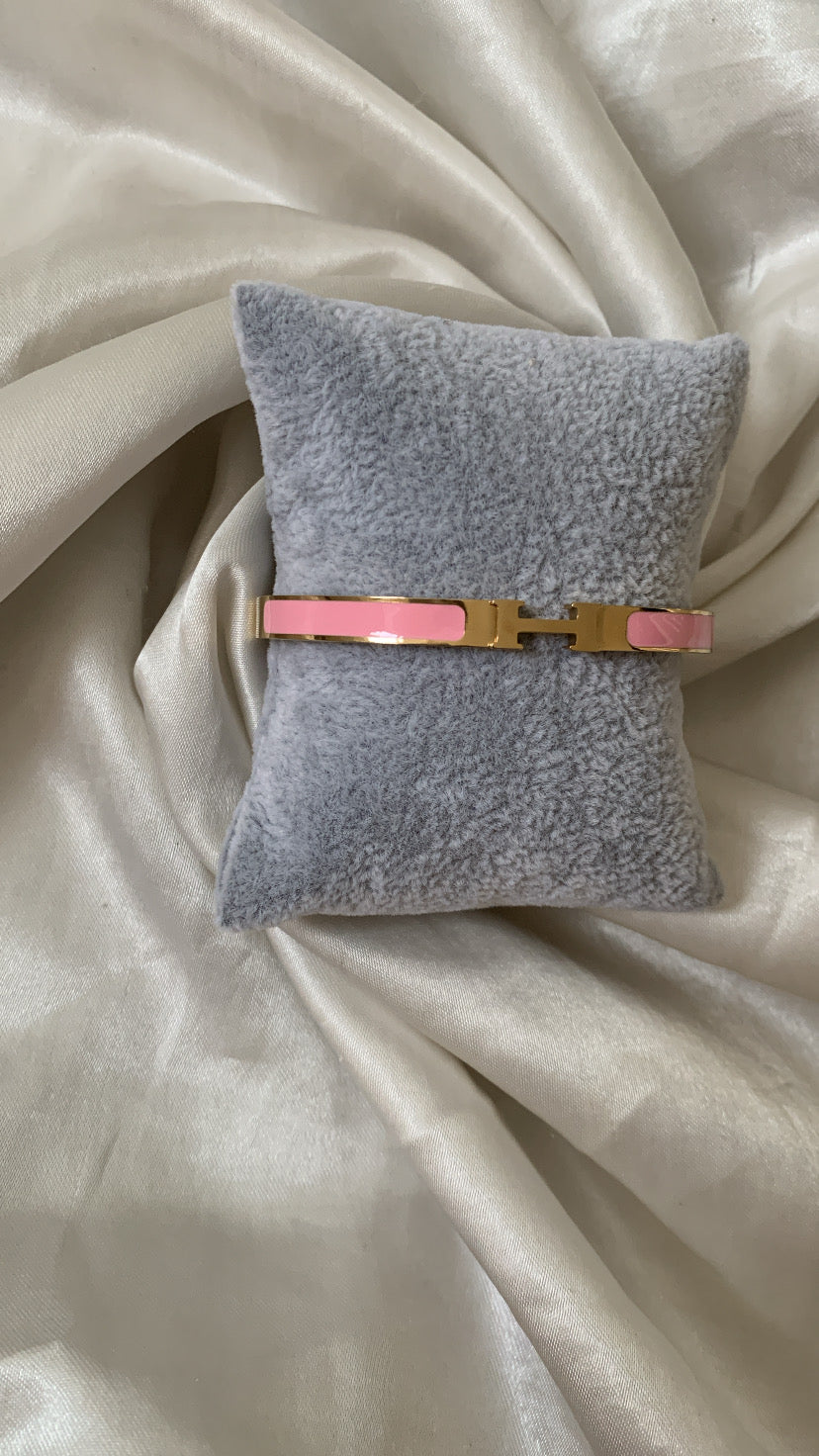 Pink H bracelet