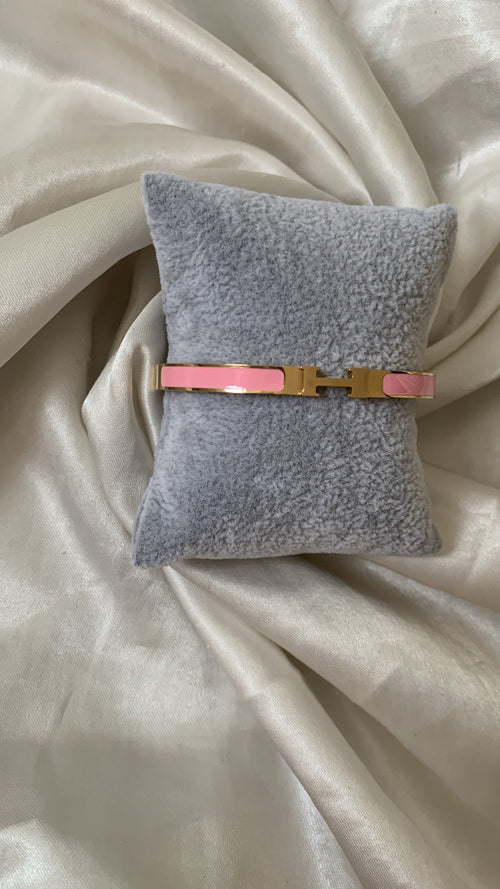Pink H bracelet