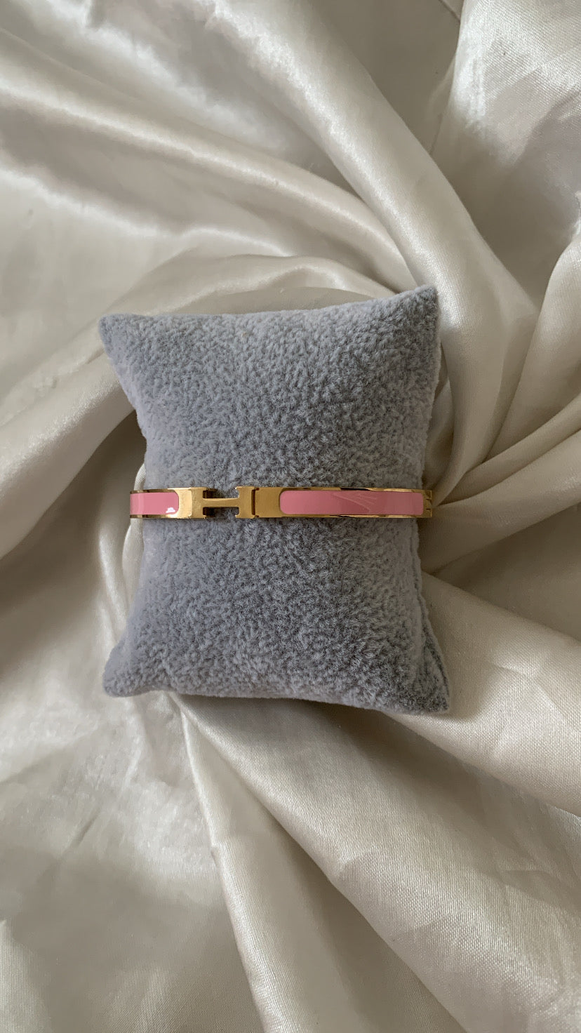 Pink H bracelet
