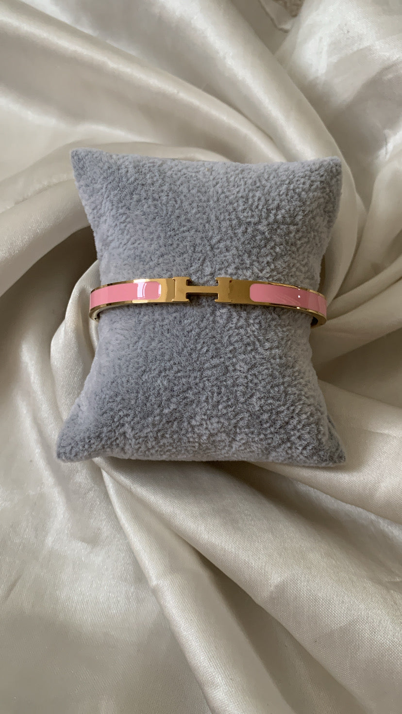 Pink H bracelet